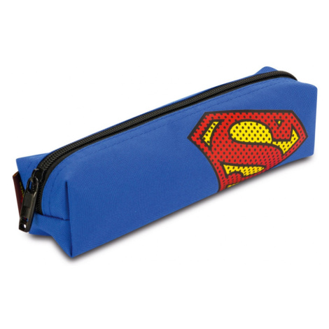 Modrý školní penál pro kluky s motivem ikonického komiksového hrdiny Superman Baagl