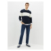 LC Waikiki Crew Neck Long Sleeve Color Block Men's Knitwear Sweater