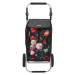 Nákupní taška na kolečkách Beagles Alberic Flower - černá s květinami 41,76L