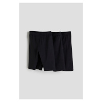 H & M - Cyklistické žerzejové šortky 3 kusy - černá