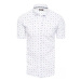 Vzorovaná pánská košile v bílé barvě