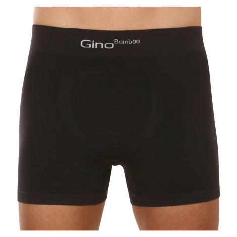 Pánské boxerky Gino bezešvé bambusové černé (54004)
