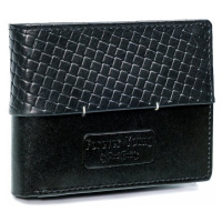 Černá kožená peněženka Forever Young® pro muže s prošíváním