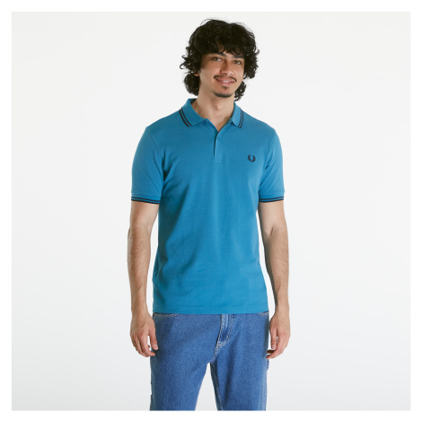 FRED PERRY Twin Tipped Shirt Ocean/ Navy