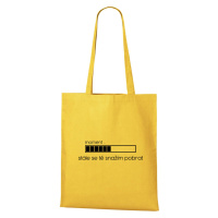 DOBRÝ TRIKO Bavlněná taška s potiskem Snažím se tě pobrat Barva: Žlutá