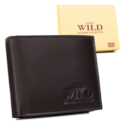 Pánská kožená peněženka s přihrádkou na zip Wild