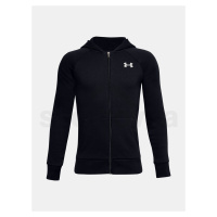 Mikina Under Armour RIVAL COTTON FZ HOODIE-BLK