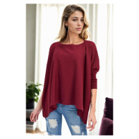 81734 Dewberry Knitwear Womens Poncho-BORDEAUX