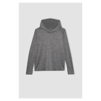 DEFACTO Fit Slim Fit Hooded Sports Sweatshirt