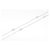 Moderní stříbrný náhrdelník se zirkony 90cm SVLN0464X75BI90 + dárek zdarma