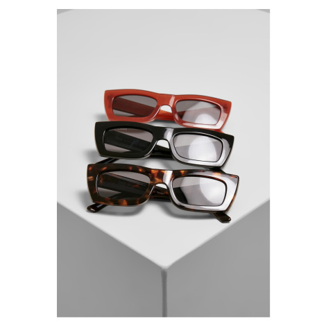 Sluneční brýle Sanremo 3-Pack černá/červená/jantarová Urban Classics