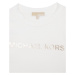 Dětské tričko s dlouhým rukávem Michael Kors bílá barva