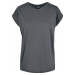 Urban Classics Ladies Extended Shoulder Tee Tričko charcoal