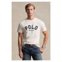 Bavlněné tričko Polo Ralph Lauren béžová barva, s aplikací, 710952043