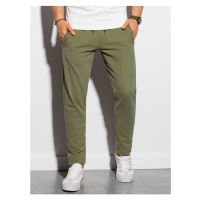 Khaki pánské tepláky Ombre Clothing P946