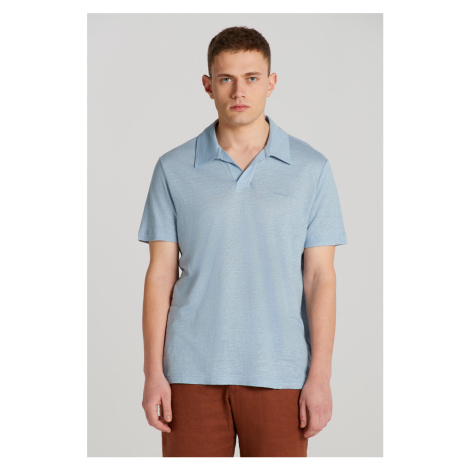 POLOKOŠILE GANT LINEN SS POLO modrá