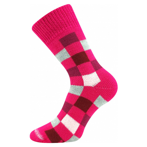 Dámské ponožky Boma - spací, kostka, růžová Barva: Růžová