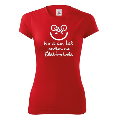 Originální dámské tričko Elektrokolo BezvaTriko