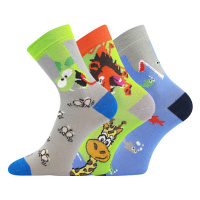 Chlapecké ponožky Lonka - Woodik zvířátka, mix barev Barva: Mix barev