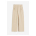H & M - Kalhoty's předními knoflíky - béžová