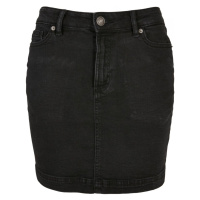 Ladies Organic Stretch Denim Mini Skirt - black washed