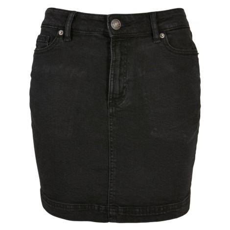 Ladies Organic Stretch Denim Mini Skirt - black washed Urban Classics