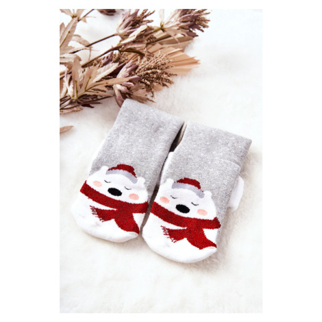 Vánoční ponožky Medvídci šedé Kesi