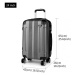 Šedý cestovní kvalitní prostorný střední kufr Amol Lulu Bags