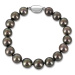 JwL Luxury Pearls Luxusní náramek z tahitských černých perel JL0705 s 10letou zárukou