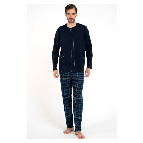 Pánské pyžamo Italian Fashion Jakub - bavlna Tmavě modrá