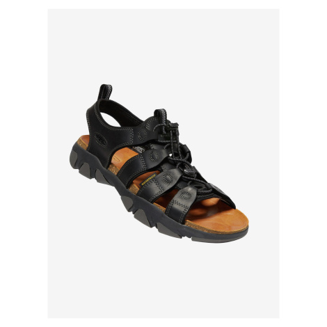 Černé pánské kožené sandály Keen