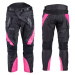 Dámské moto kalhoty W-TEC Kaajla černo-růžová