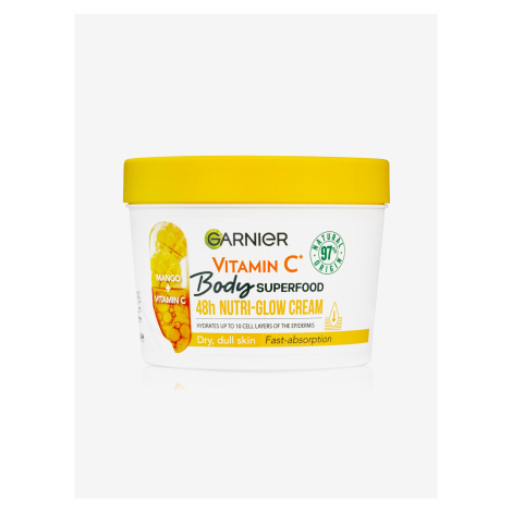 Tělový krém na rozjasnění pokožky Mango + Vitamin C Garnier Body Food Glow Cream