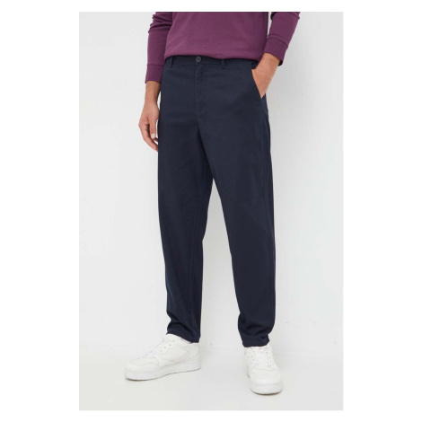 Kalhoty Armani Exchange pánské, tmavomodrá barva, jednoduché