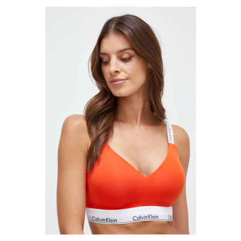 Podprsenka Calvin Klein Underwear oranžová barva, 000QF7060E