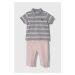 Dětské pyžamo Lacoste šedá barva