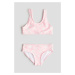 H & M - Vzorované bikiny - růžová