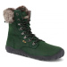 Barefoot dámské zimní boty Koel - Levi Tex Lambswool zelené