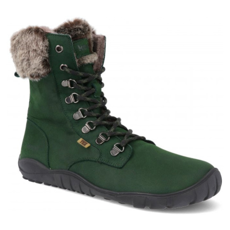 Barefoot dámské zimní boty Koel - Levi Tex Lambswool zelené Koel4kids