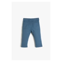 Koton Trousers are Slim Fit, Cotton with Pocket, and Adjustable Elastic Waist.