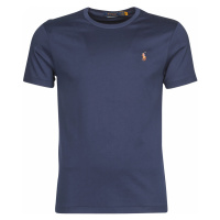 Polo Ralph Lauren T-SHIRT AJUSTE COL ROND EN PIMA COTON LOGO PONY PLAYER MULTICOLO Modrá