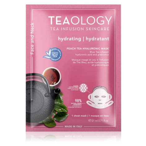 Teaology Face Mask Peach Tea Hyaluronic hydratační plátýnková maska 21 ml