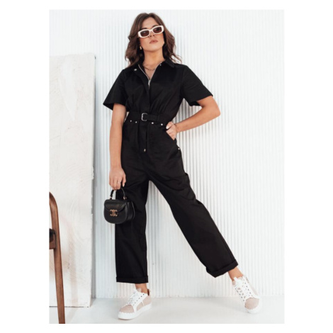 Dámský černý overal s páskem DStreet