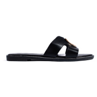 Jedinečné černé sandály dámské bez podpatku