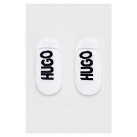 Ponožky HUGO 2-pack dámské, bílá barva, 50491526