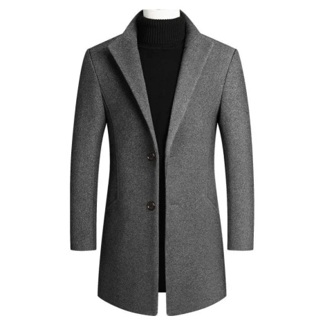 zimní kabát s dlouhým rukávem a elegantním slim střihem