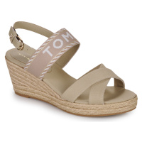 Tommy Hilfiger SEASONAL WEBBING MID WEDGE Béžová