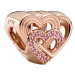 Pandora Romantický bronzový korálek Propletené srdce 789529C01