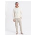 Ombre Men's kangaroo hooded sweatshirt - cream