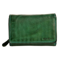 Old River Dámská kožená peněženka WS-6022 tmavě zelená